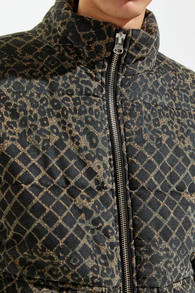 UO Patterned Corduroy Puffer Jacket #4