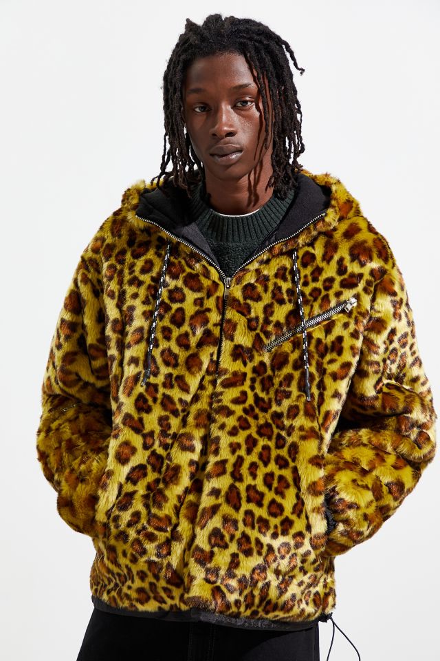 Urban outfitters best sale faux fur hoodie