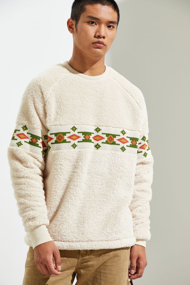 UO Cozy Fleece Southwestern Pullover Crew Neck Sweatshirt  #1