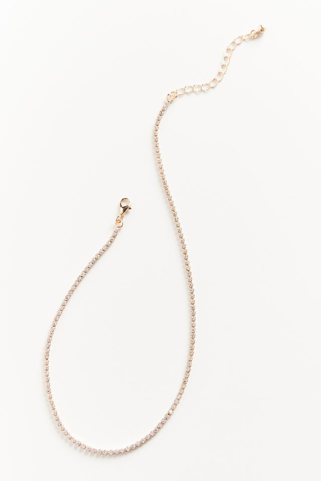 Delicate Rhinestone Choker Necklace #1