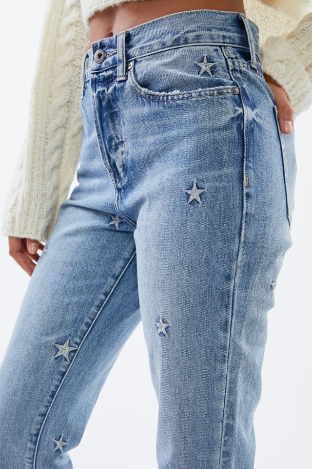 Pistola Charlie Star Embroidered Straight Leg Jean – Supernova