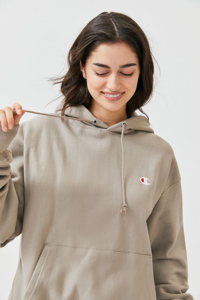 Champion Classic Logo Patch Fleece Hoodie Sweatshirt