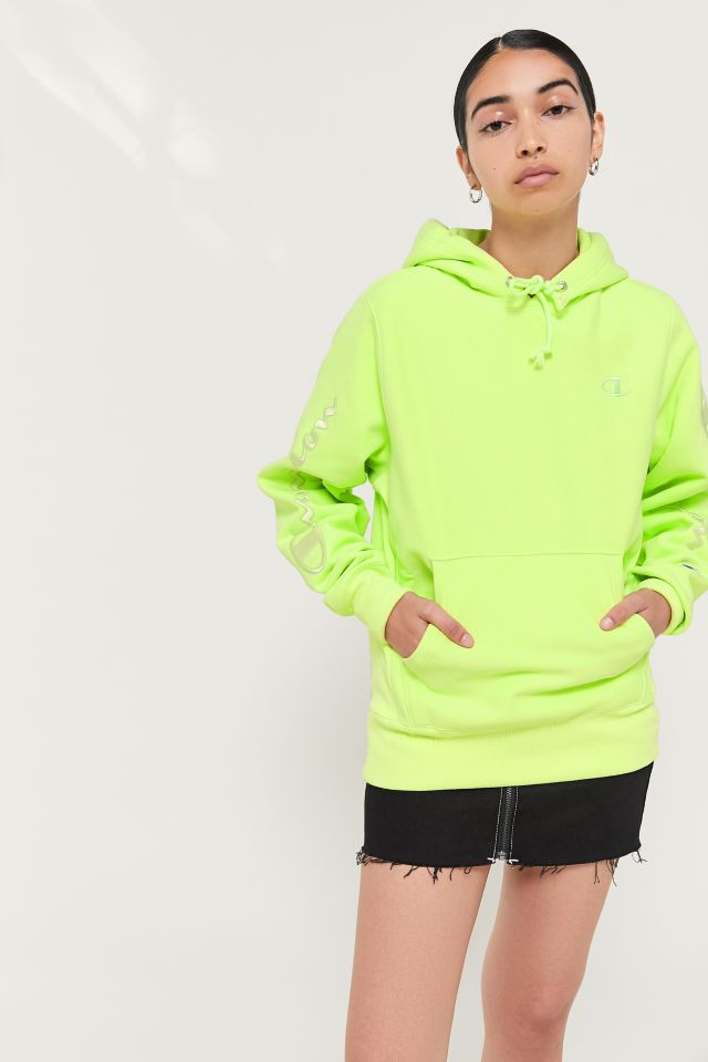 Champion UO Exclusive Script Sleeve Hoodie Sweatshirt #1