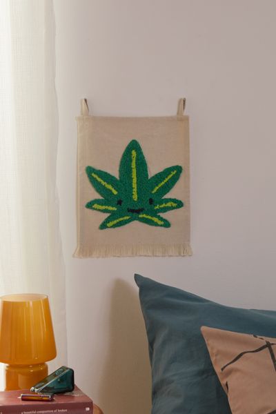Mini Tufted Flag Textured Tapestry in Mary Jane at Urban Outfitters