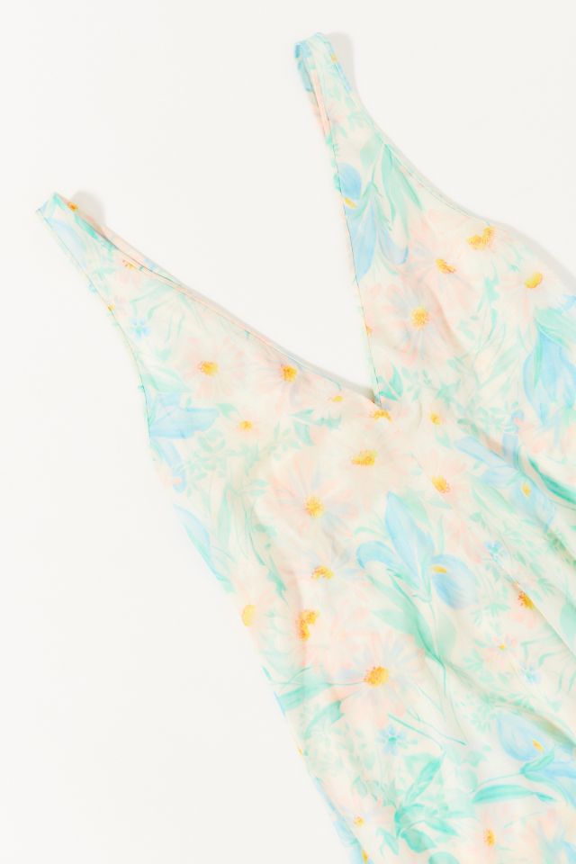 Vintage Floral Keyhole Maxi Dress  #1