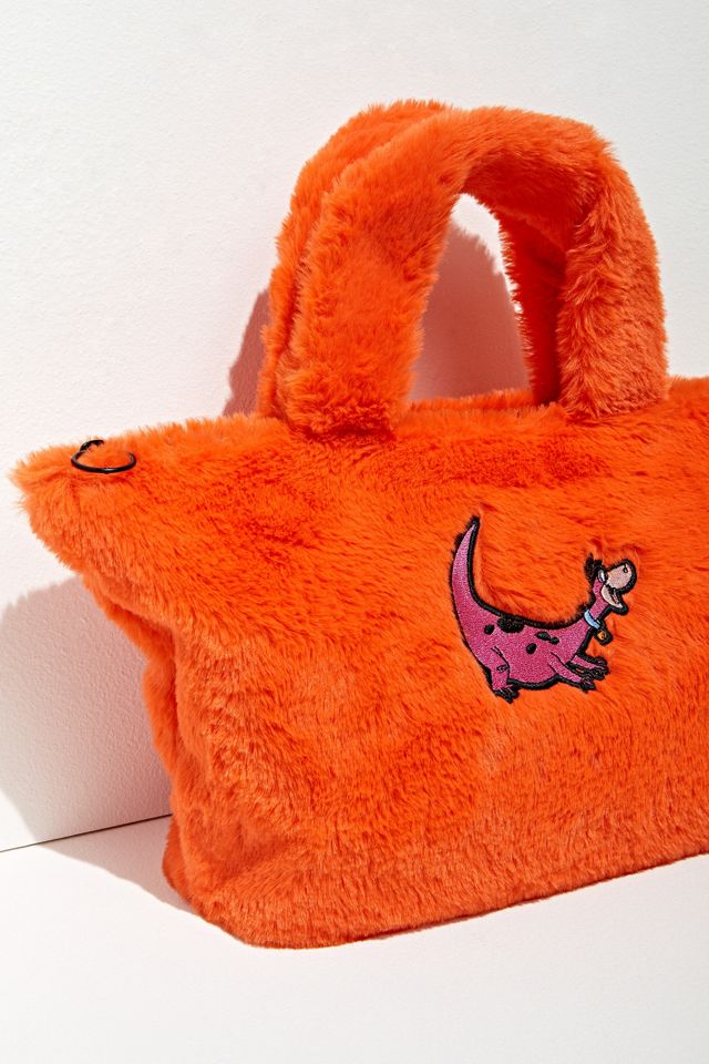Lazy Oaf X Flintstones Fuzzy Dino Tote Bag #1