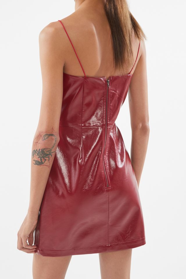 NSR The Label Cleo Faux Leather Mini Dress | Urban Outfitters Canada