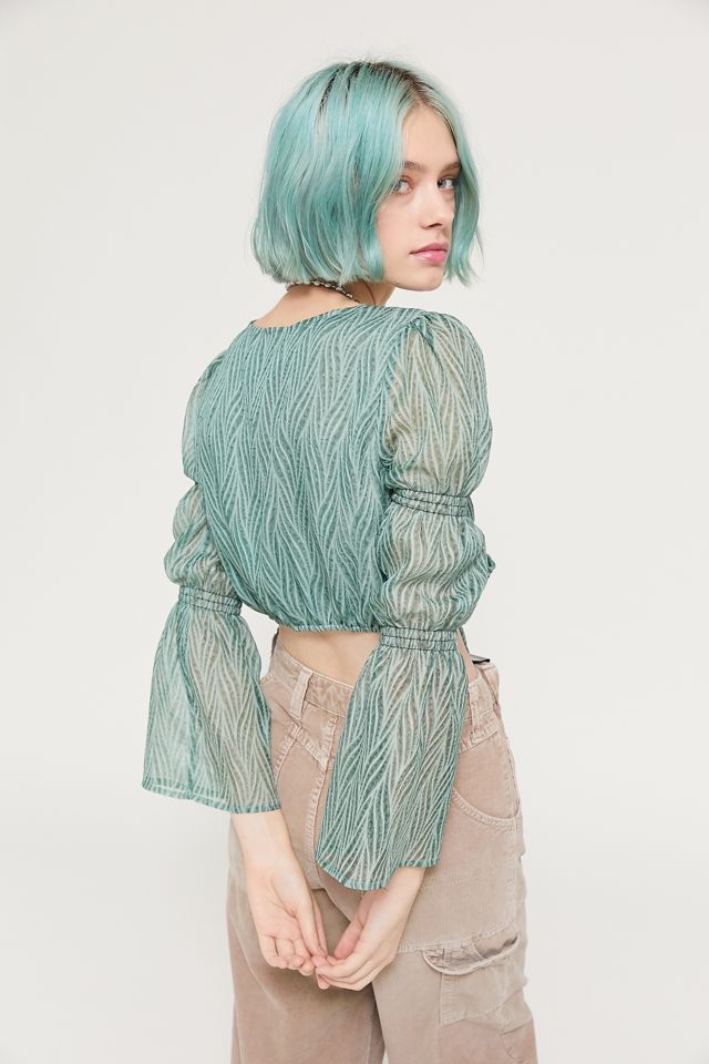 J.O.A. Plunging Tie-Front Top #1