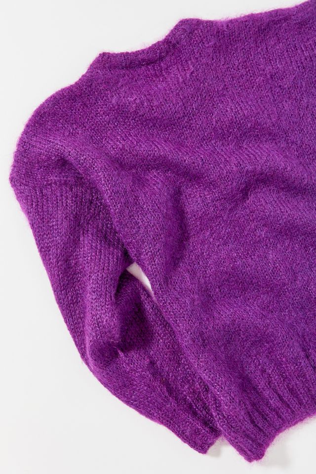 Vintage Royal Purple Mohair Crew Neck Sweater  #1
