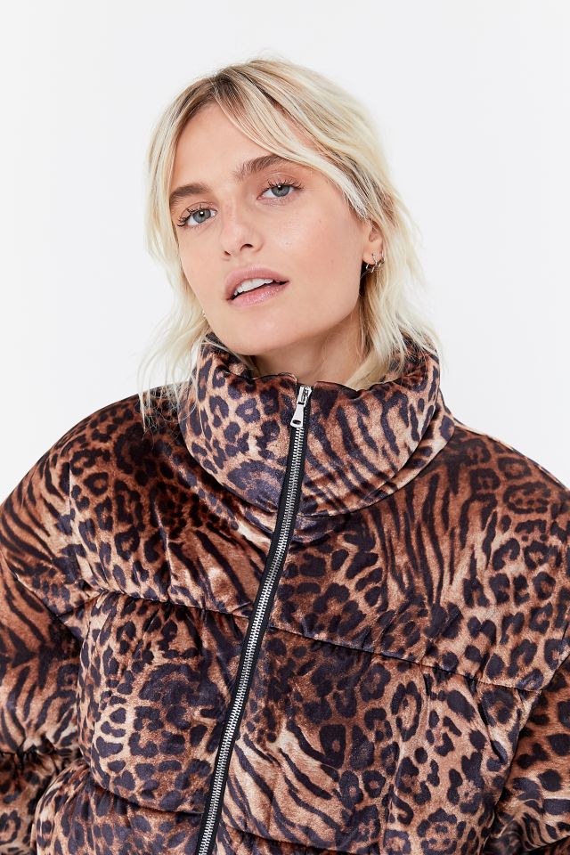 Tiger Mist Reme Leopard Print Puffer Jacket #2