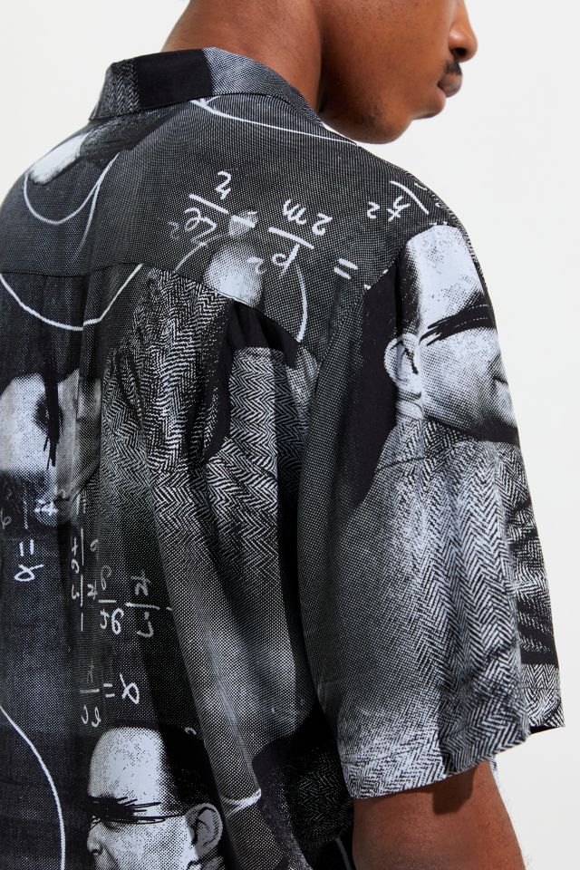 UO Math Man Duo Rayon Short Sleeve Button-Down Shirt  #3