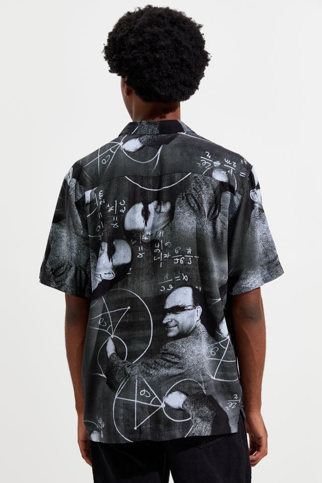 UO Math Man Duo Rayon Short Sleeve Button-Down Shirt  #5