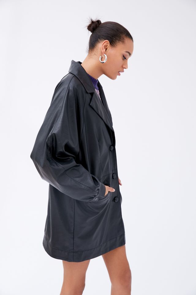 UO Nadia Faux Leather Car Coat #1