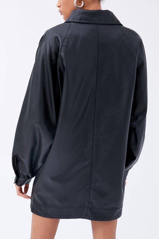 UO Nadia Faux Leather Car Coat #2