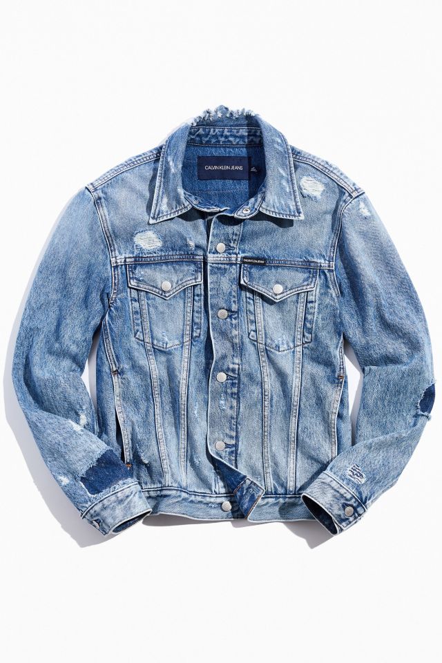 Calvin klein jeans foundation deals trucker jacket