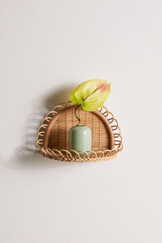 Priscilla Rattan Wall Shelf