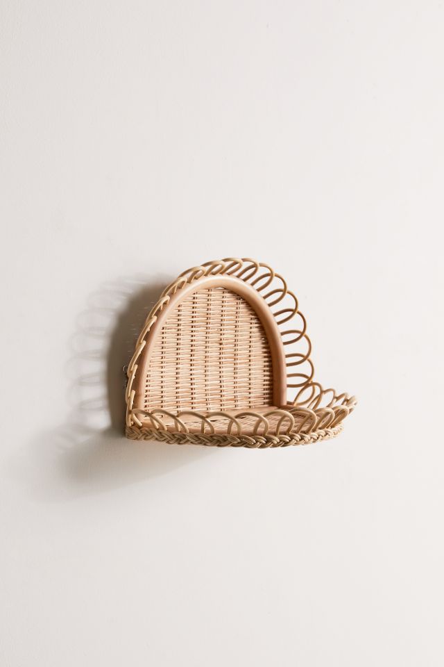 Priscilla Rattan Wall Shelf #1