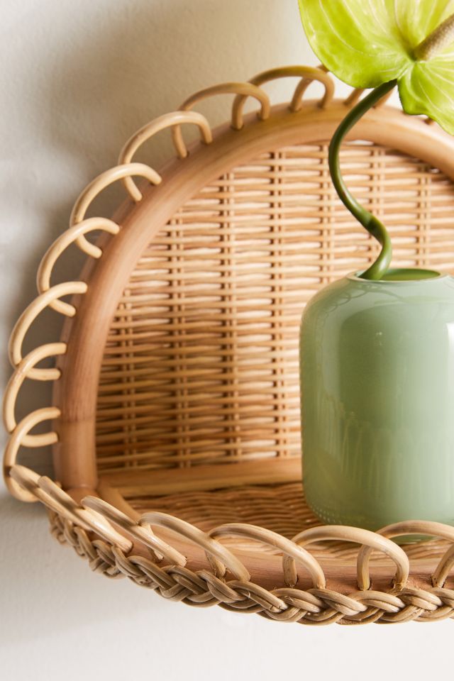 Priscilla Rattan Wall Shelf #2