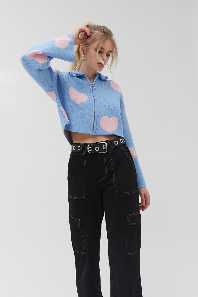 Lazy Oaf Love Me Forever Zip-Front Cardigan #2