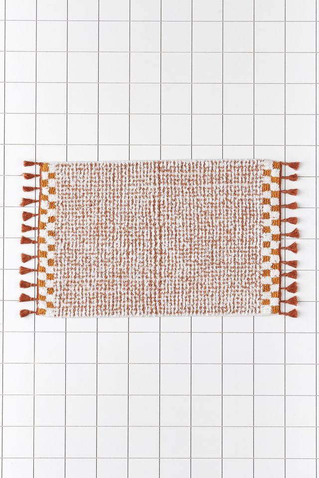 Tapis de bain à carreaux Ayla #1