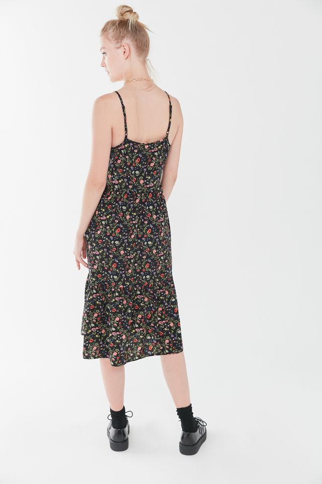 Urban Renewal Remnants Tiered Floral Midi Dress  #2