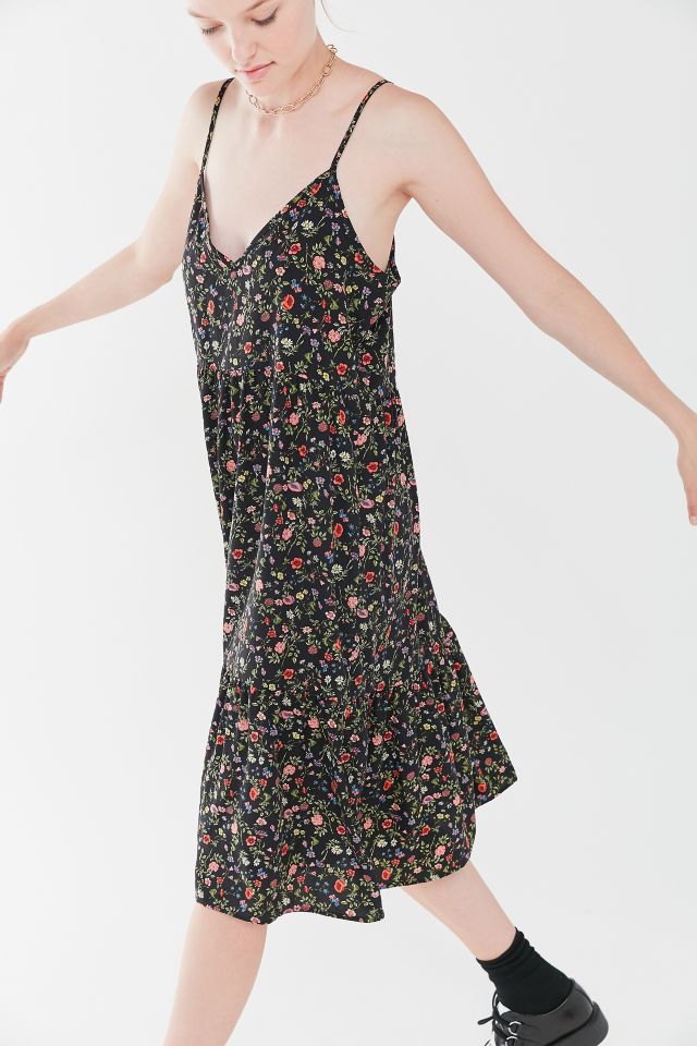 Urban Renewal Remnants Tiered Floral Midi Dress  #3