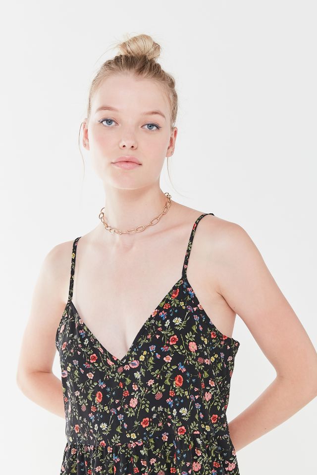 Urban Renewal Remnants Tiered Floral Midi Dress  #4