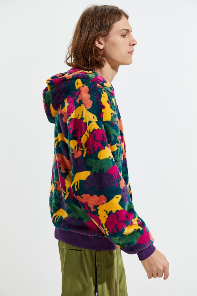 FairPlay Patterned Polar Fleece Half-Zip Hoodie Sweatshirt  #3