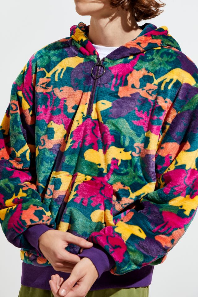 FairPlay Patterned Polar Fleece Half-Zip Hoodie Sweatshirt  #4