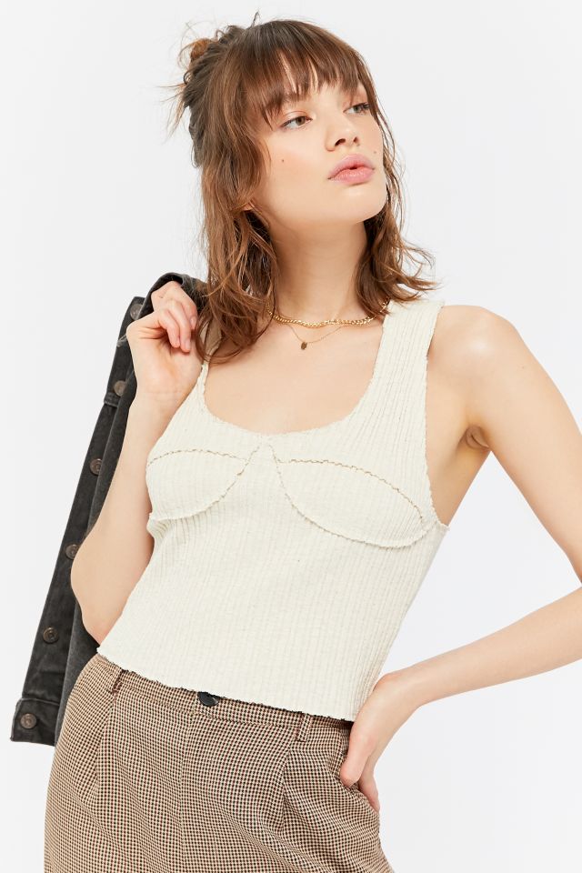 UO Jessie Ribbed Bustier Tank Top #3