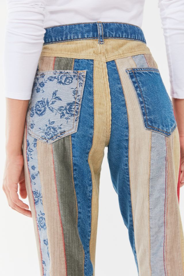 BDG Mixed Media Mid-Rise Jean – Striped Denim #2