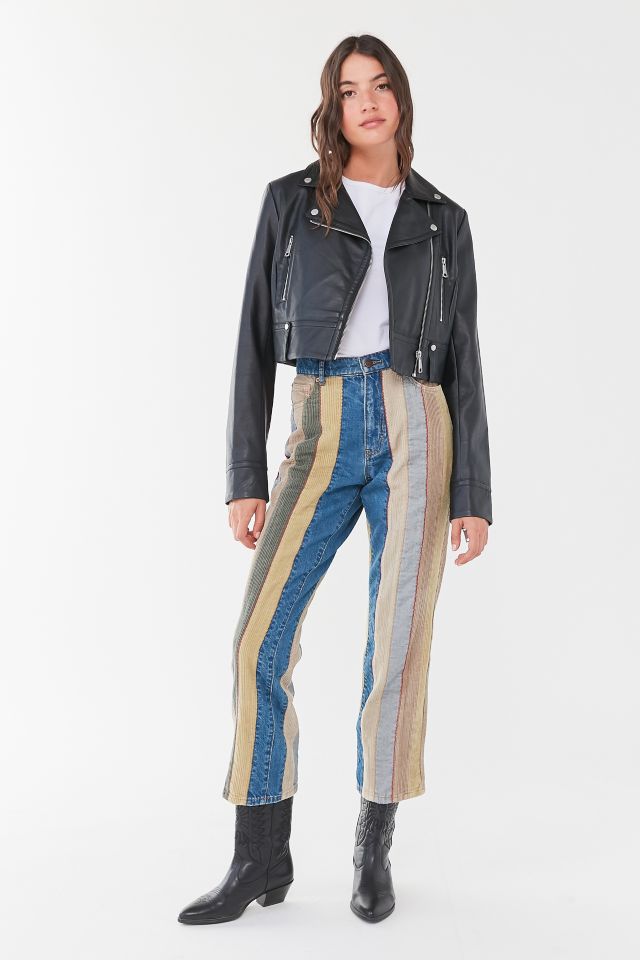 BDG Mixed Media Mid-Rise Jean – Striped Denim #3