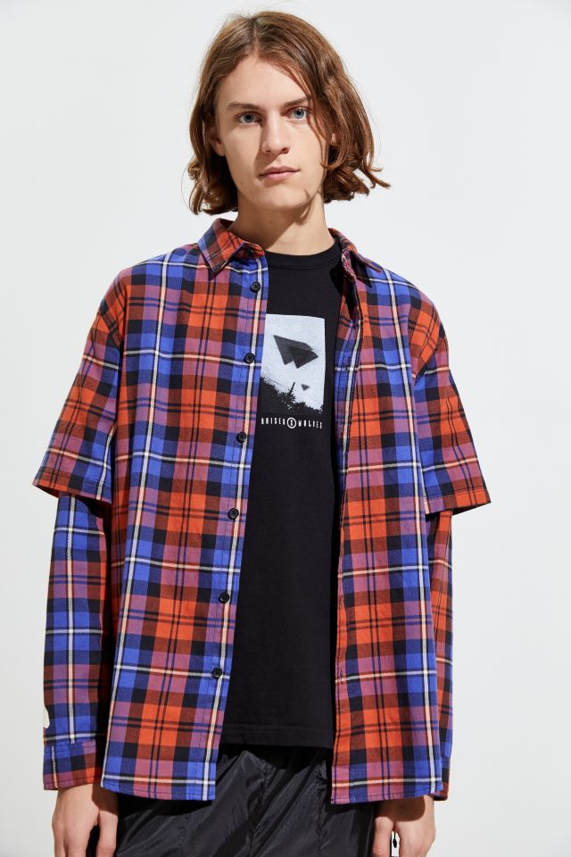 UO Graphic Flannel Button-Down Shirt #1