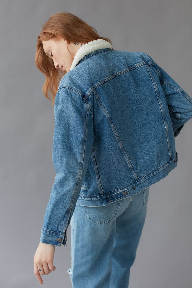 Levi’s Ex-Boyfriend Sherpa Denim Trucker Jacket #2