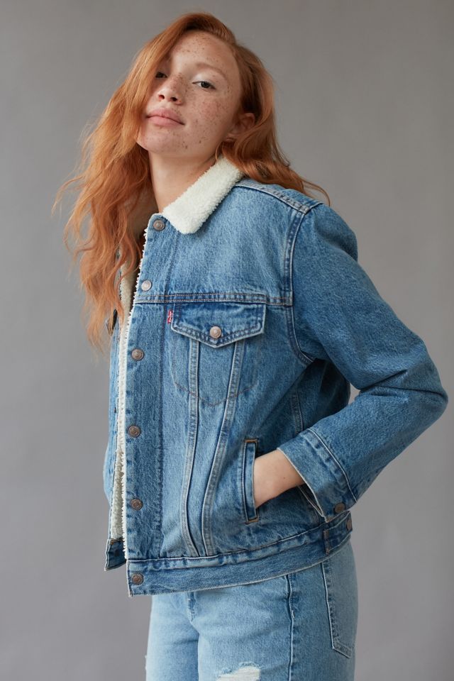 Levi’s Ex-Boyfriend Sherpa Denim Trucker Jacket #4
