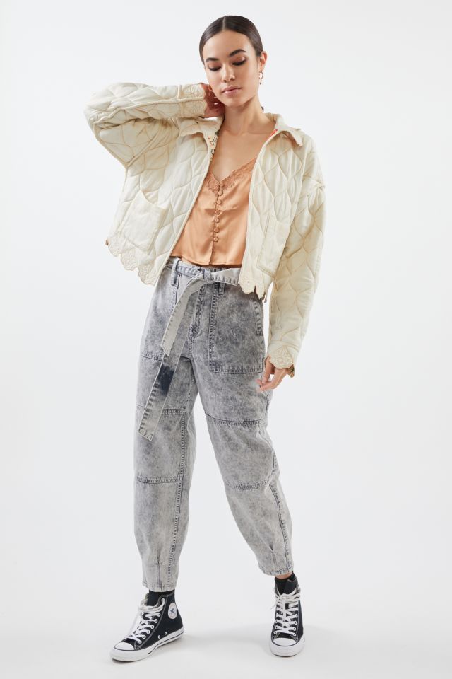 BDG High-Waisted Belted Skate Jean - Acid Wash Denim #3