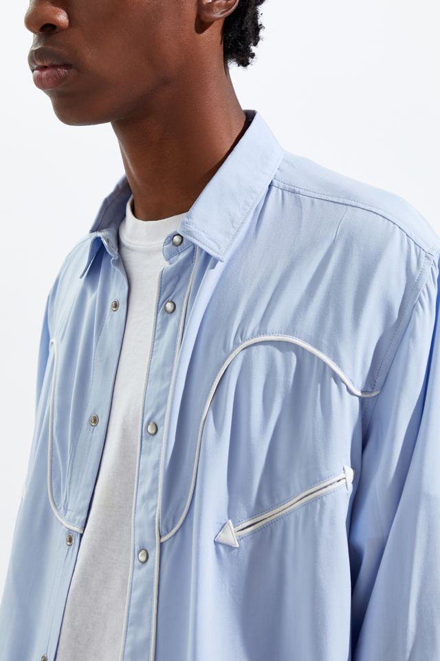 UO Western Rayon Button-Down Shirt  #5