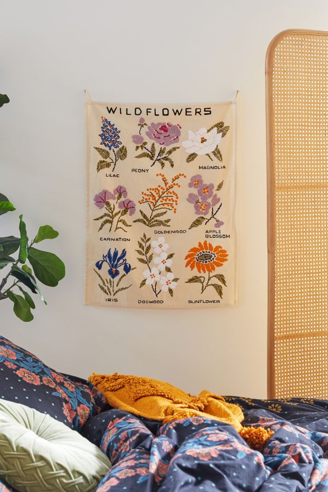 Wildflower Embroidered Tapestry Urban Outfitters Canada