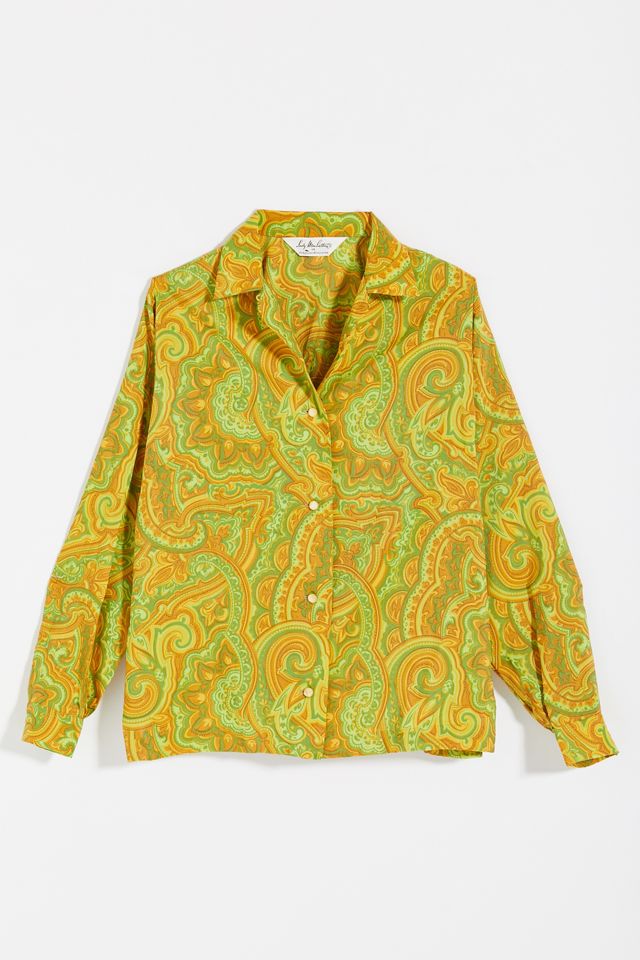 Vintage Tonal Paisley Print ButtonDown Shirt Urban Outfitters