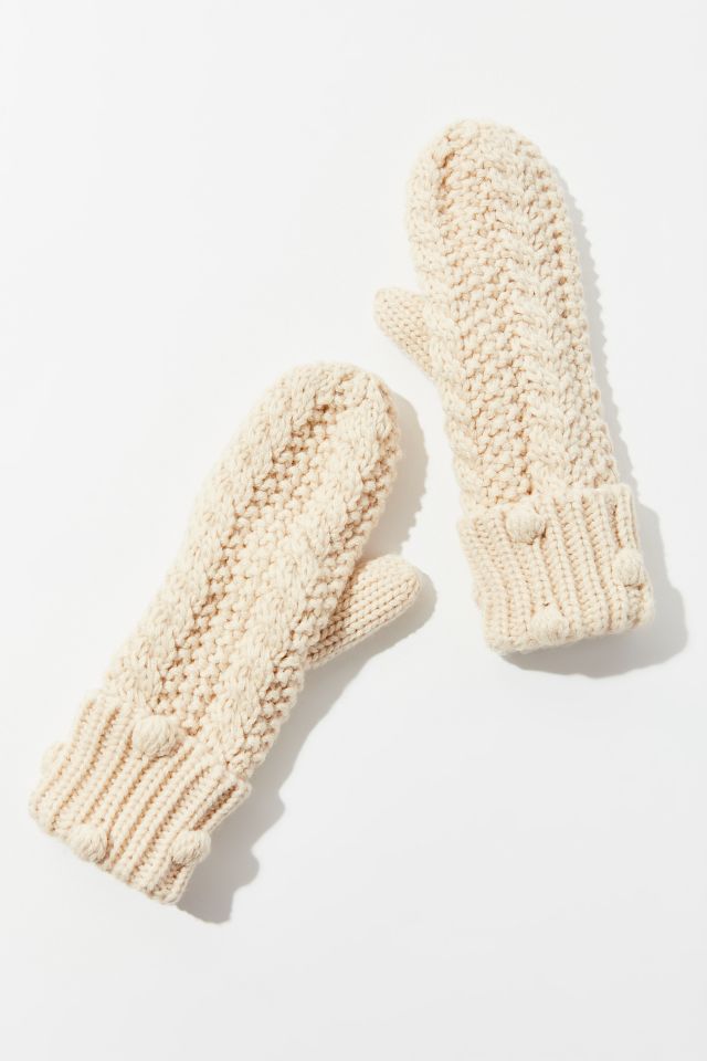 UO Pom Knit Mitten
