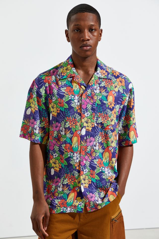 Boardies® Jungle Open Collar Button-Down Shirt | Urban Outfitters