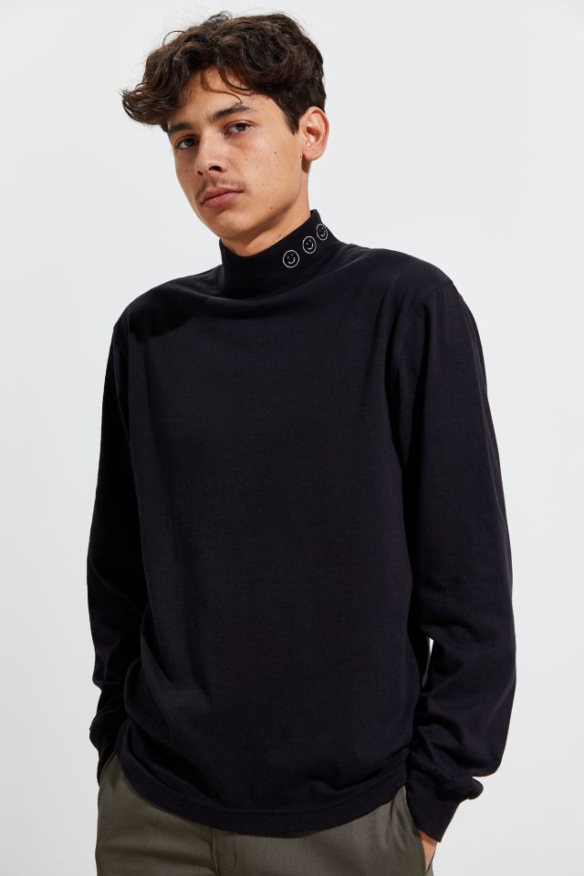 UO Embroidered Mock Neck Long Sleeve Shirt  #2