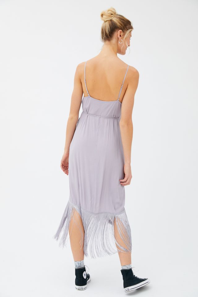 UO Pisa Fringe Wrap Midi Dress #2