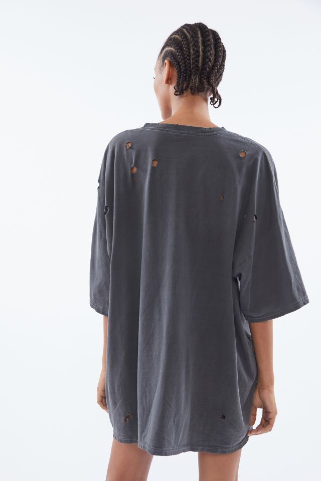 Iron Maiden Run To The Hills Distressed T-Shirt Dress #2
