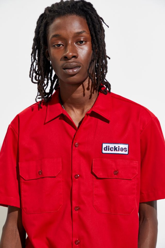 Dickies Patch Short Sleeve Button-Down Work Shirt #1