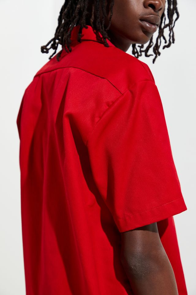 Dickies Patch Short Sleeve Button-Down Work Shirt #4