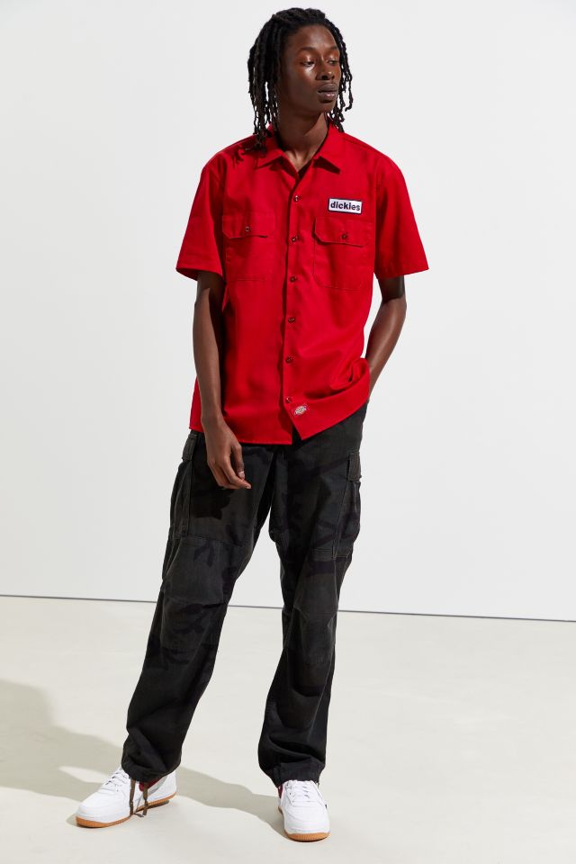 Dickies Patch Short Sleeve Button-Down Work Shirt #5