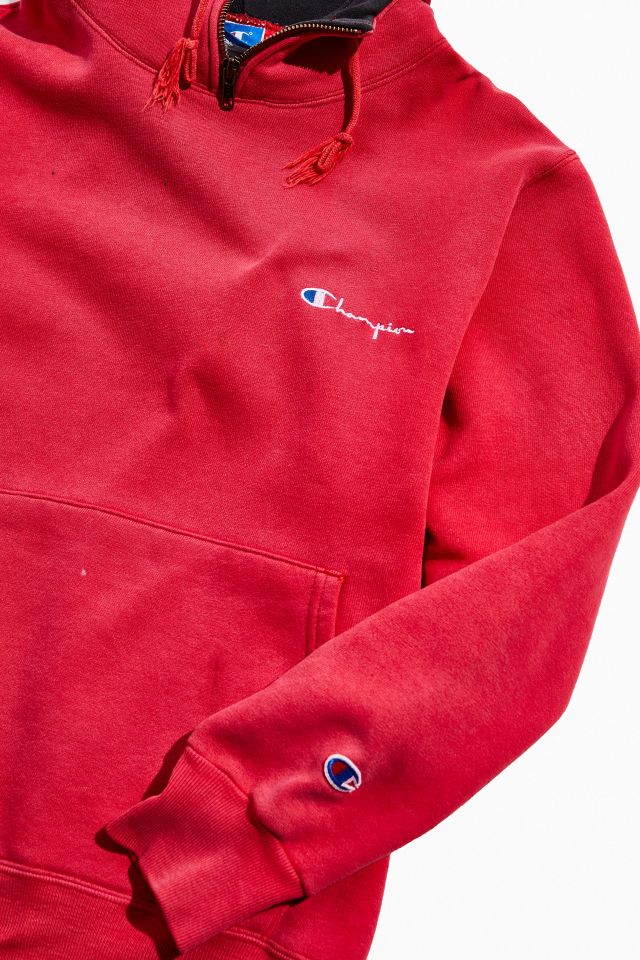 Vintage Champion Red Hoodie Sweatshirt  #1