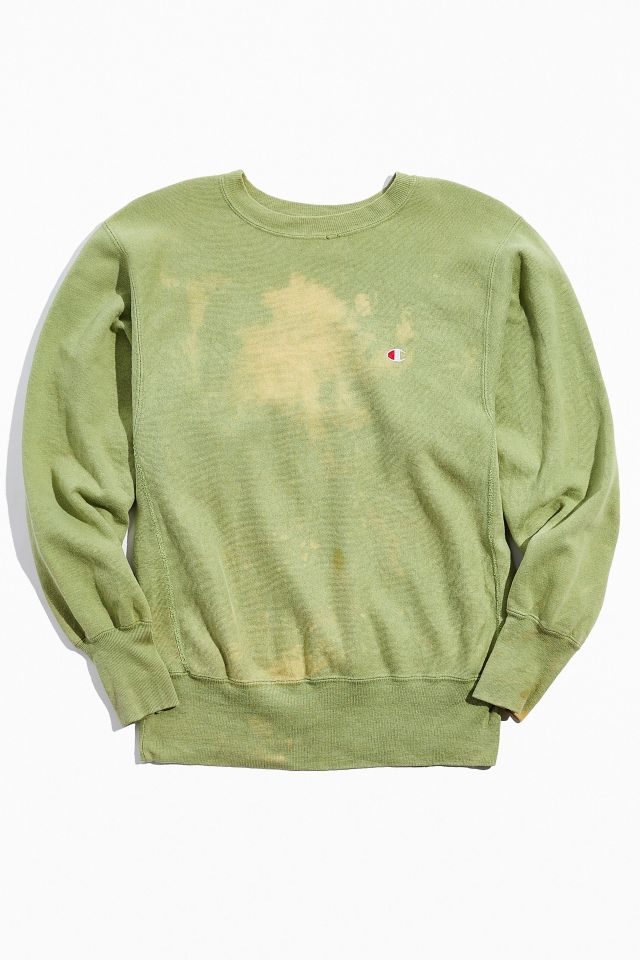 Lime green champion crewneck best sale