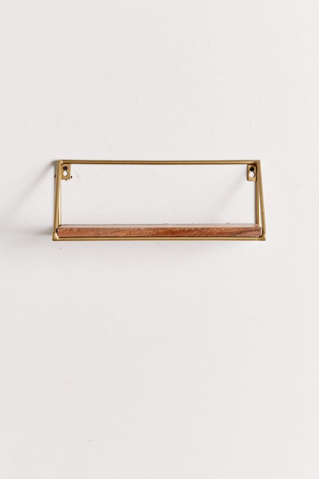 Addison Metal Bracket Wood Wall Shelf #1